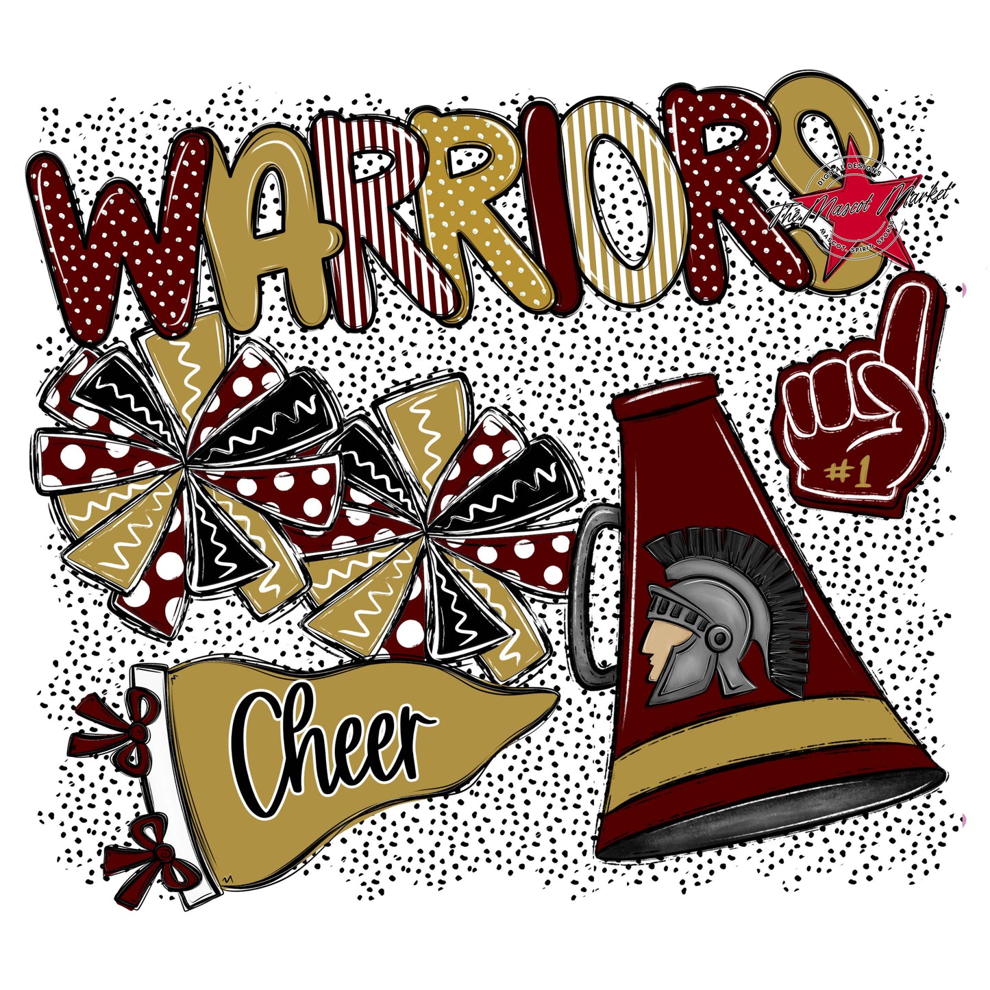 Warriors Cheer Spirit-Maroon & Gold