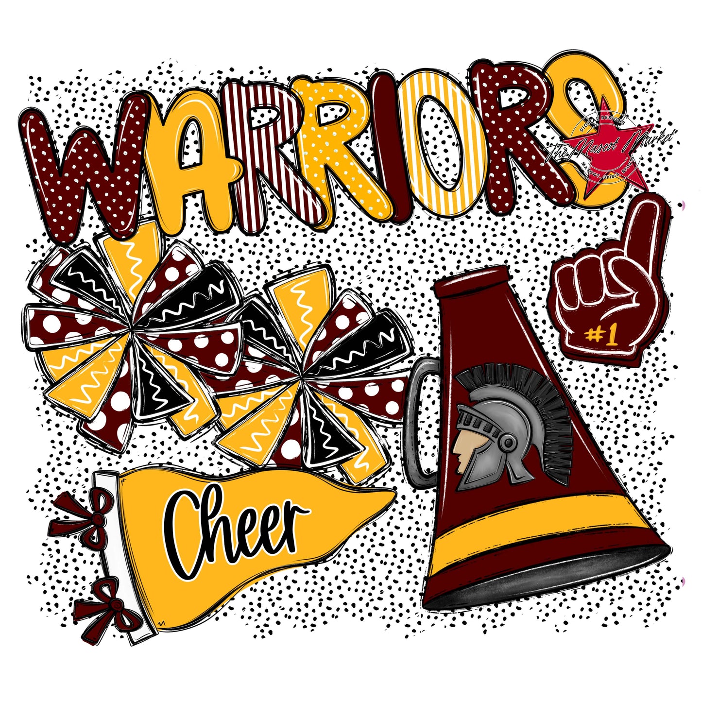 Warriors Cheer Spirit-Maroon & Yellow