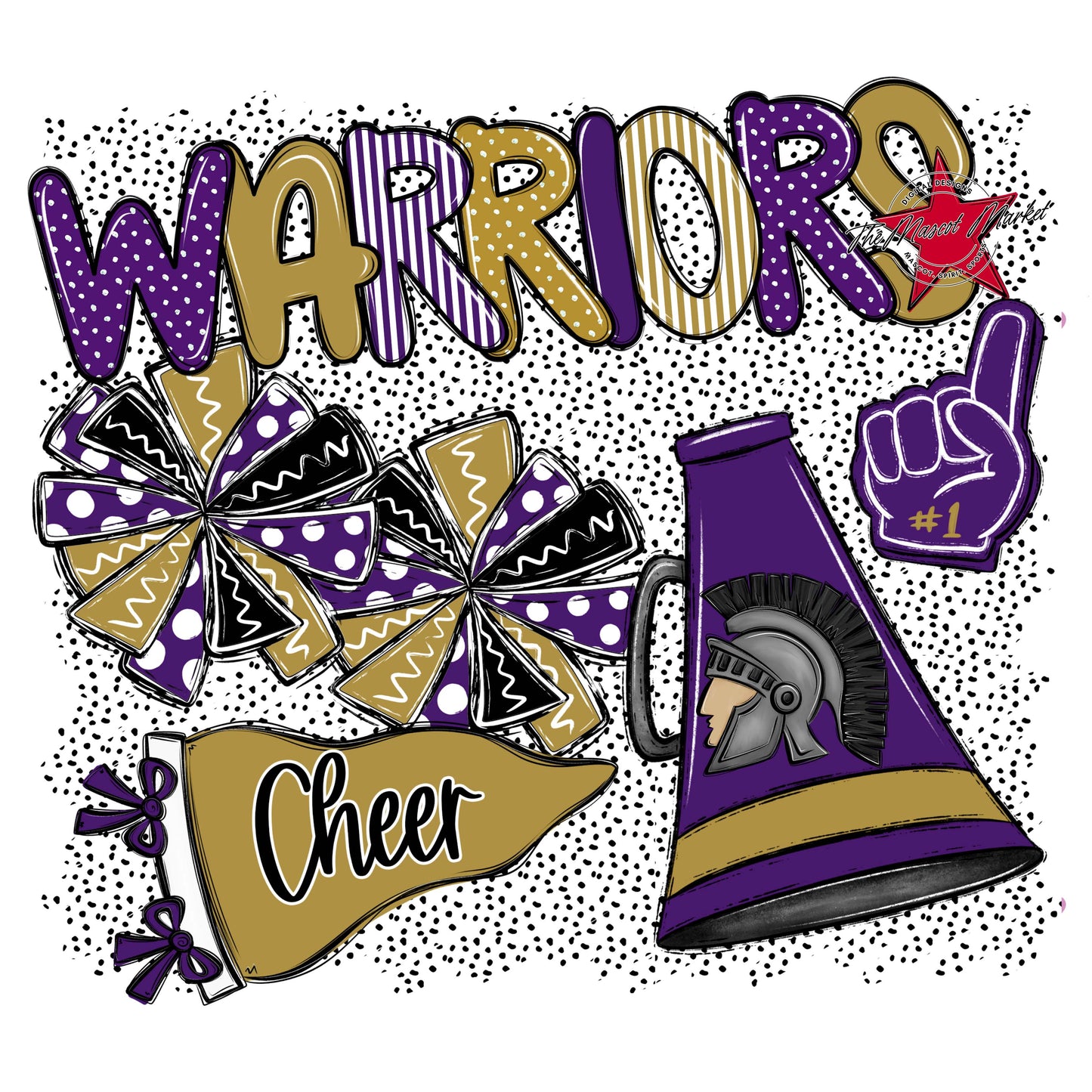 Warriors Cheer Spirit-Purple & Gold