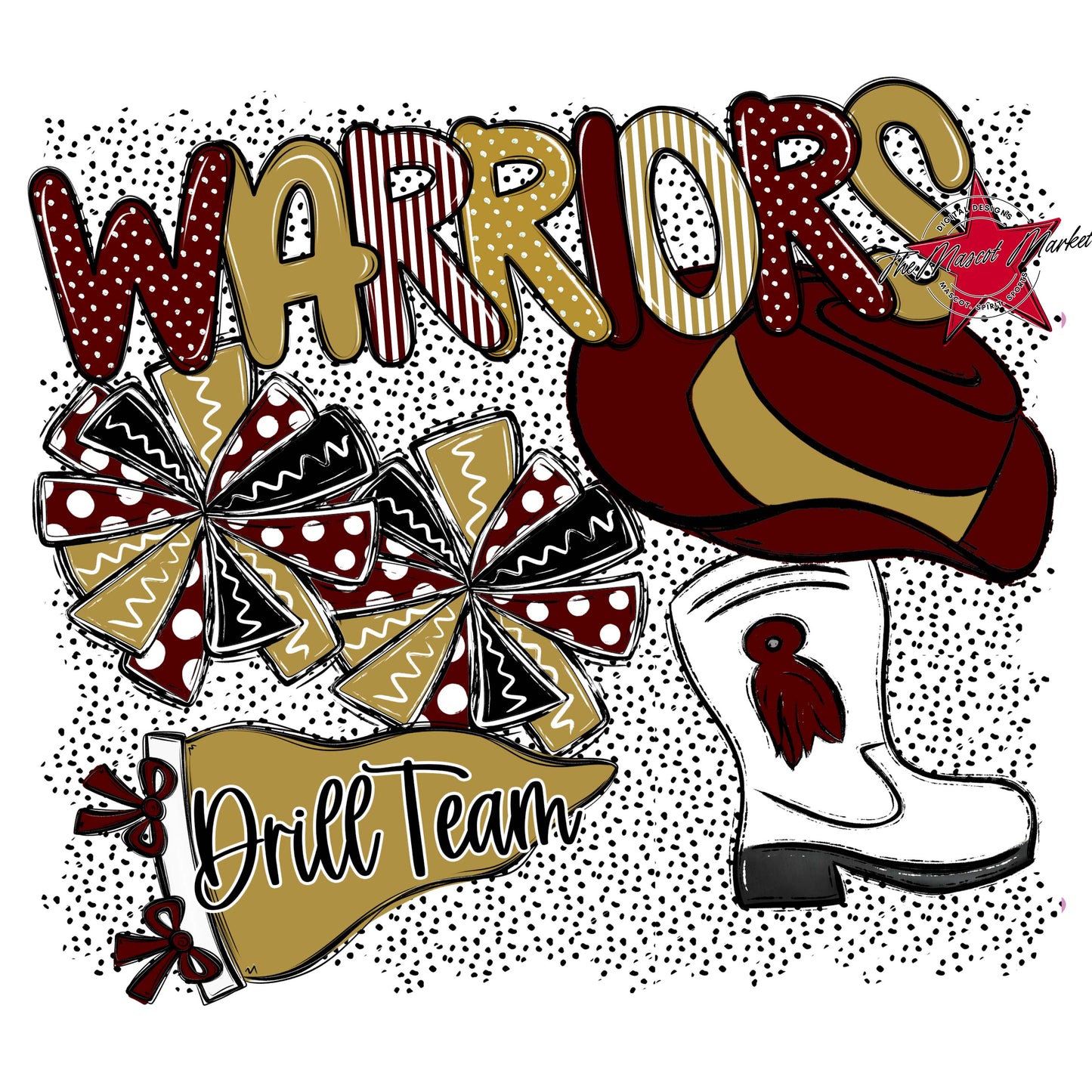 Warriors Drillteam Spirit-Maroon & Gold