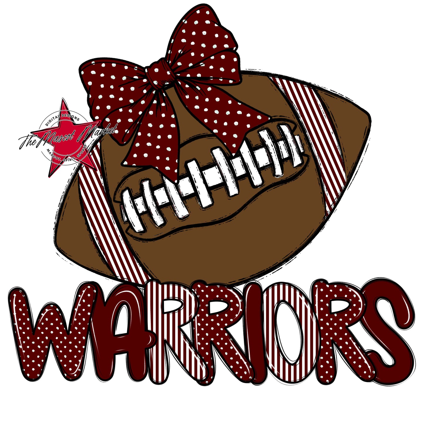 Warriors Football Spirit Design-Maroon