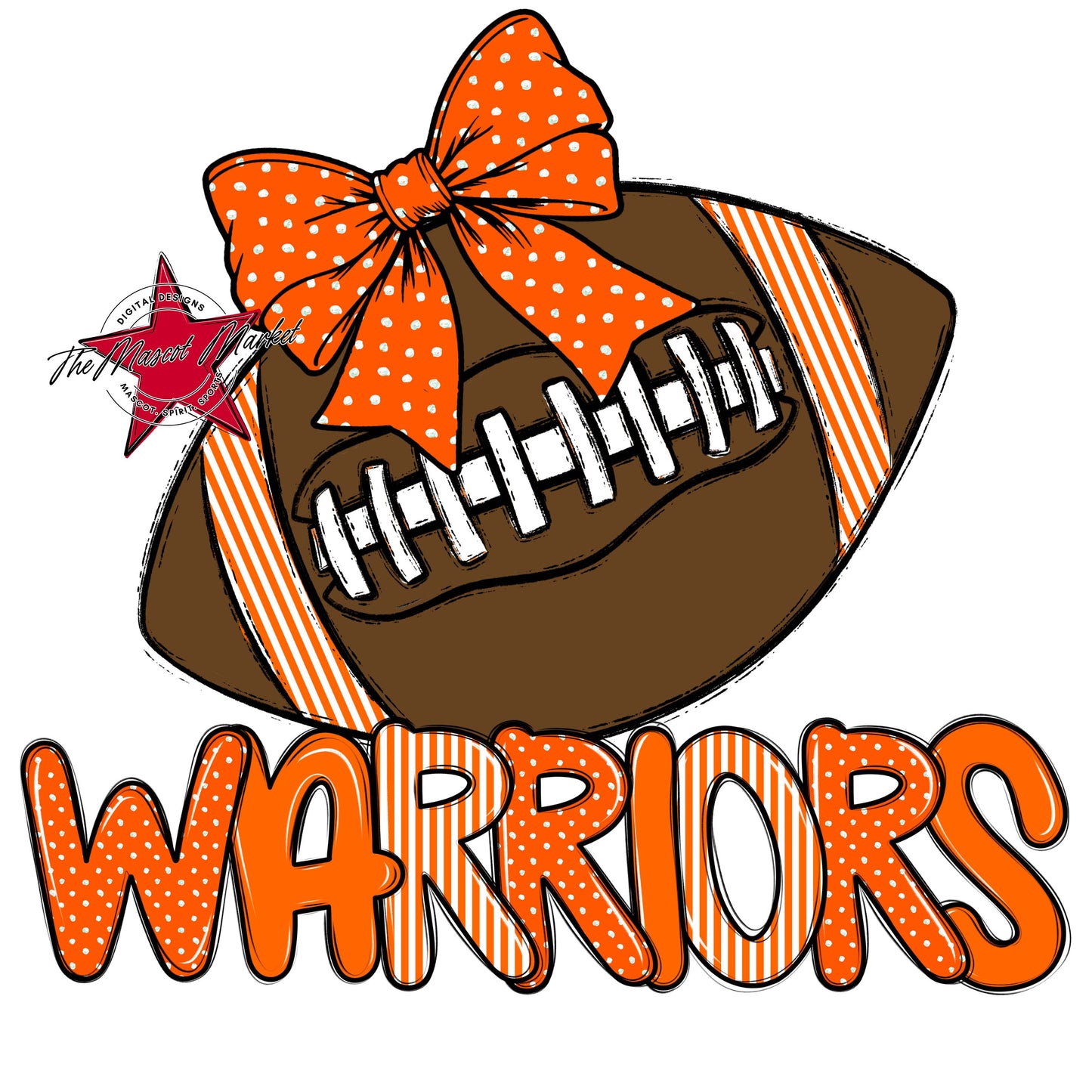 Warriors Football Spirit Design-Orange