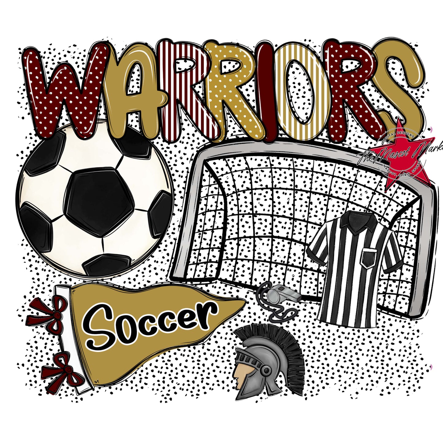 Warriors Soccer Spirit-Maroon & Gold