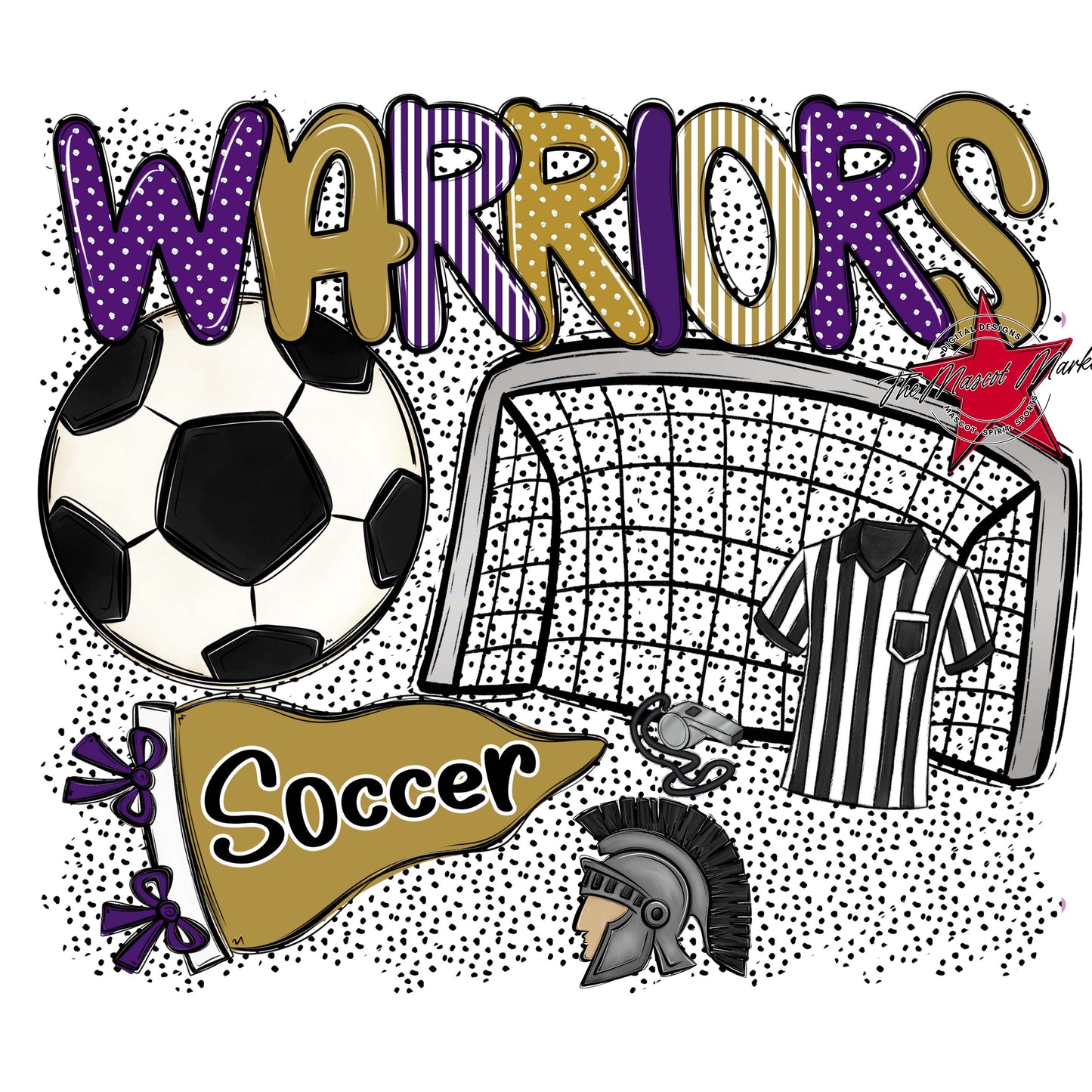 Warriors Soccer Spirit-Purple & Gold