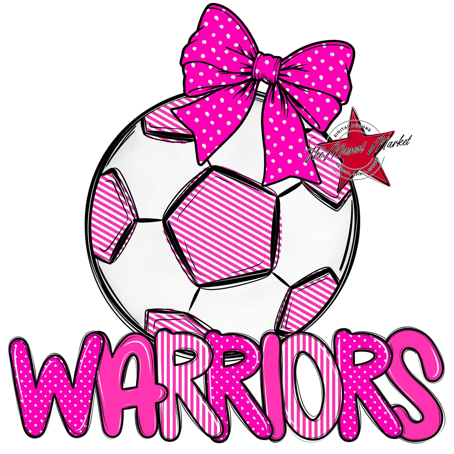 Warriors Soccer Spirit Design-Pink
