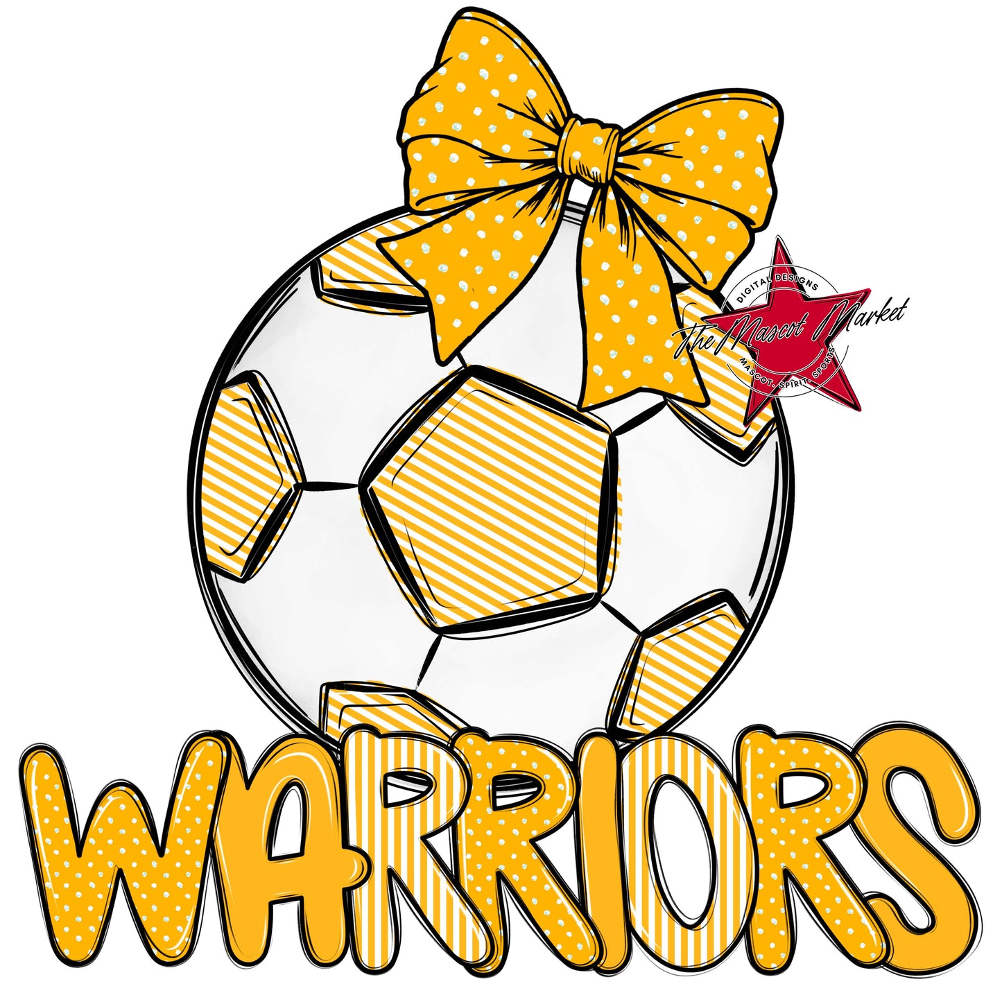 Warriors Soccer Spirit Design-Yellow