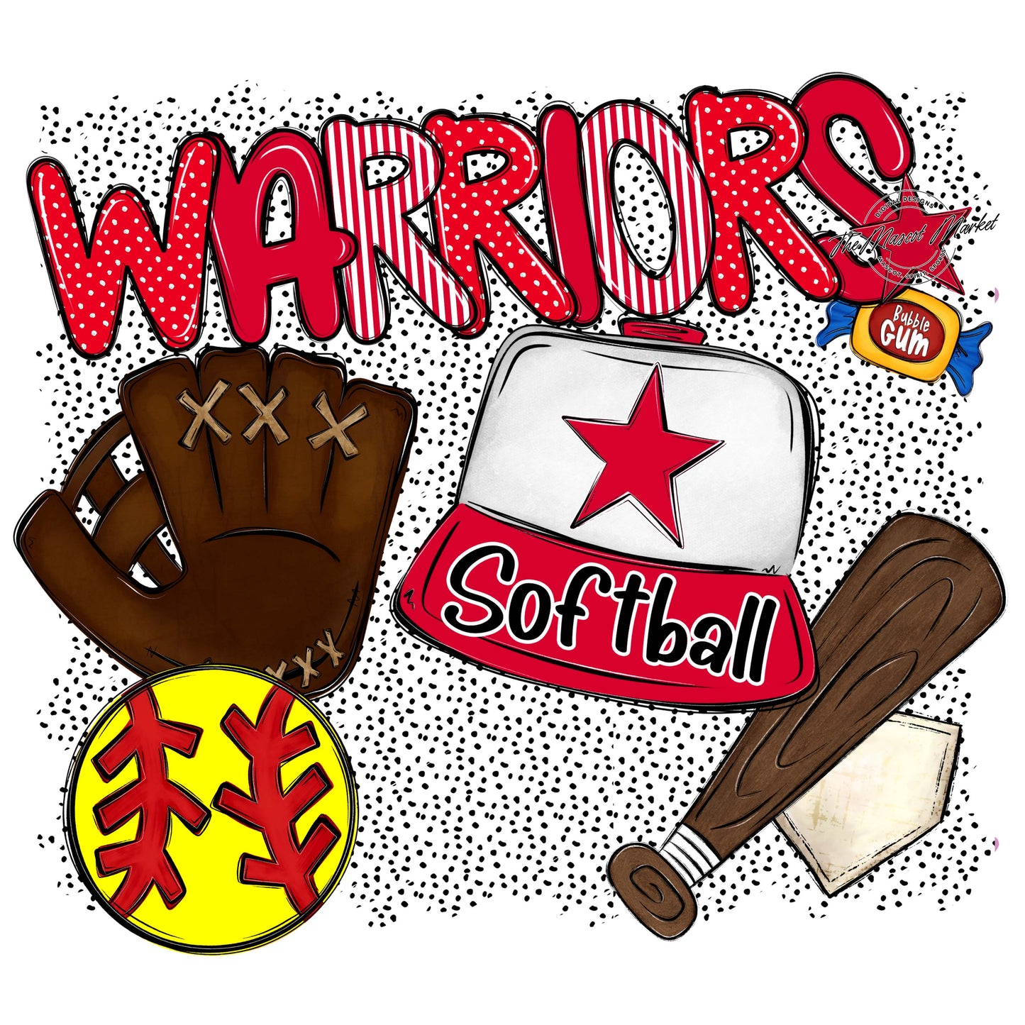 Warriors Softball Spirit-Red