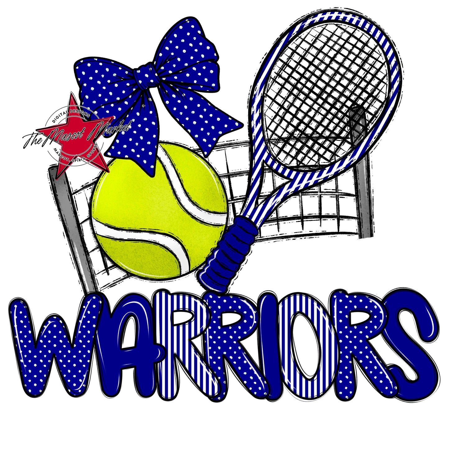 Warriors Tennis Spirit Design-Blue