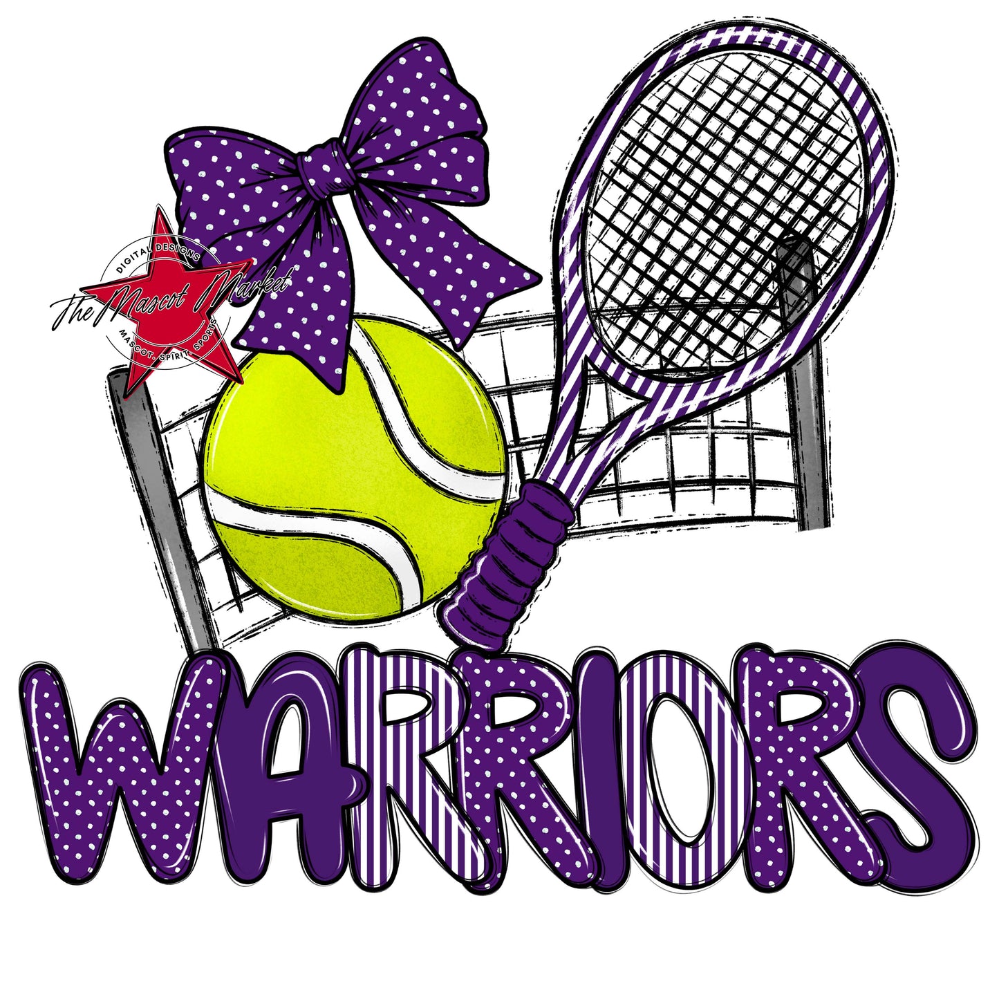 Warriors Tennis Spirit Design-Purple