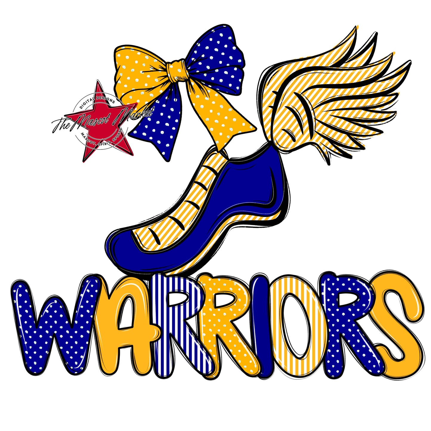 Warriors Track Spirit Design-Blue & Yellow