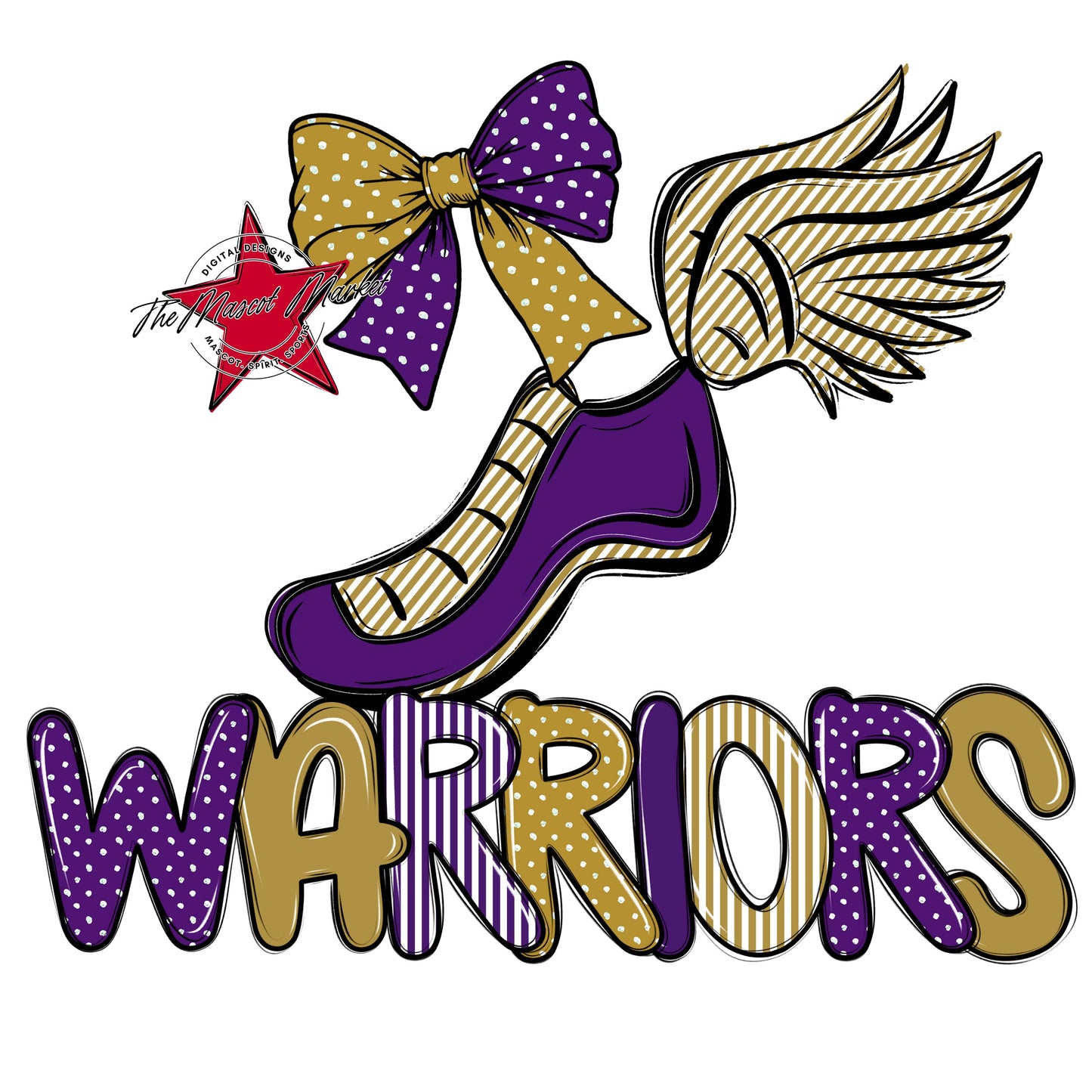 Warriors Track Spirit Design-Purple & Gold