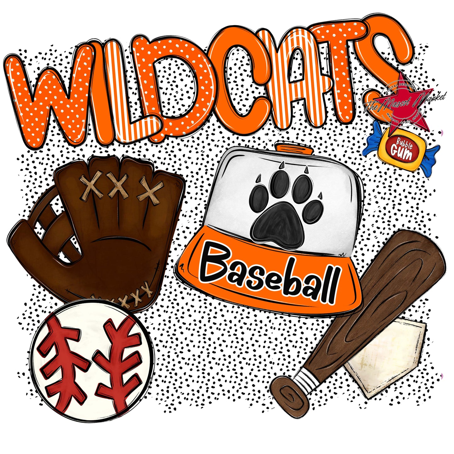 Wildcats Baseball Spirit-Orange