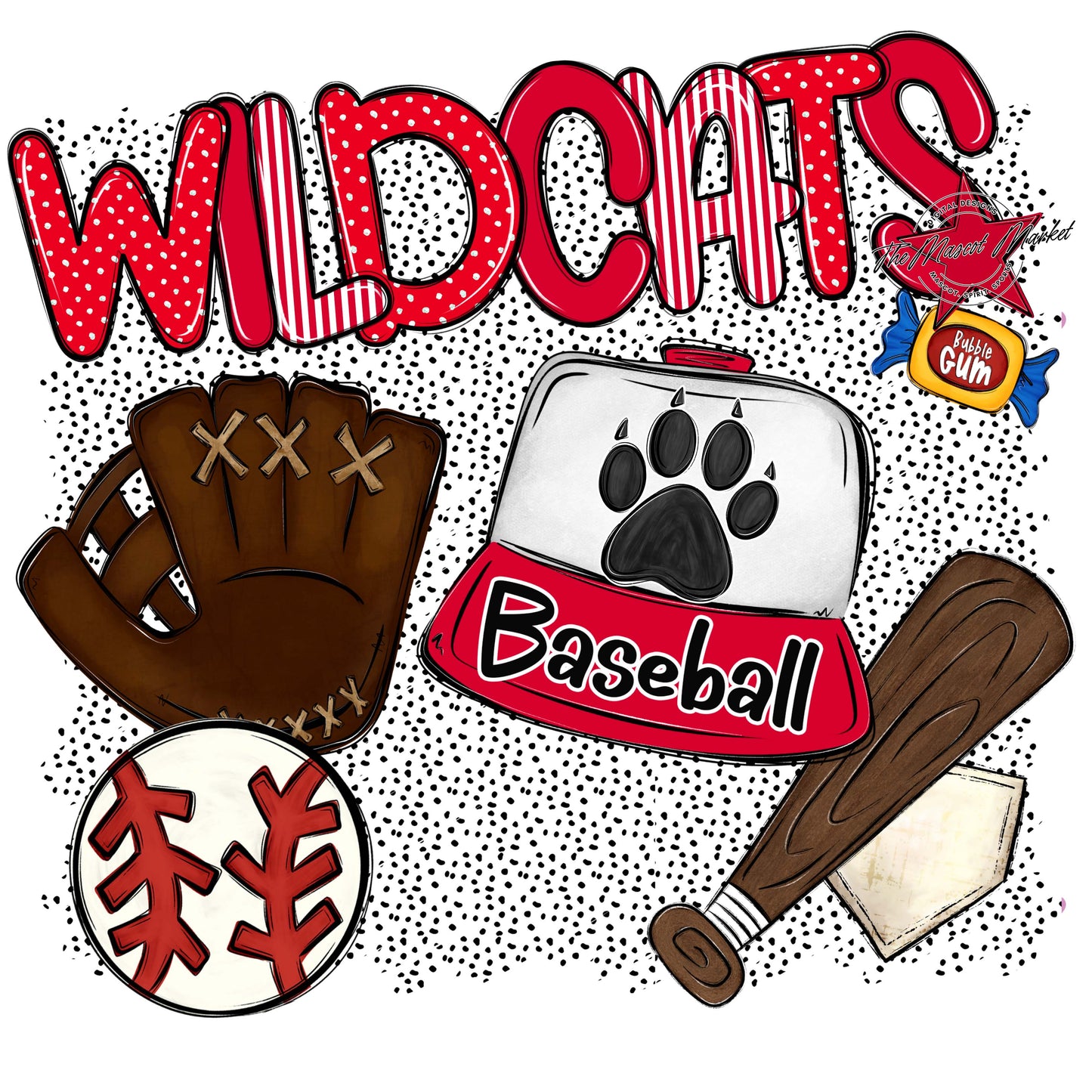Wildcats Baseball Spirit-Red