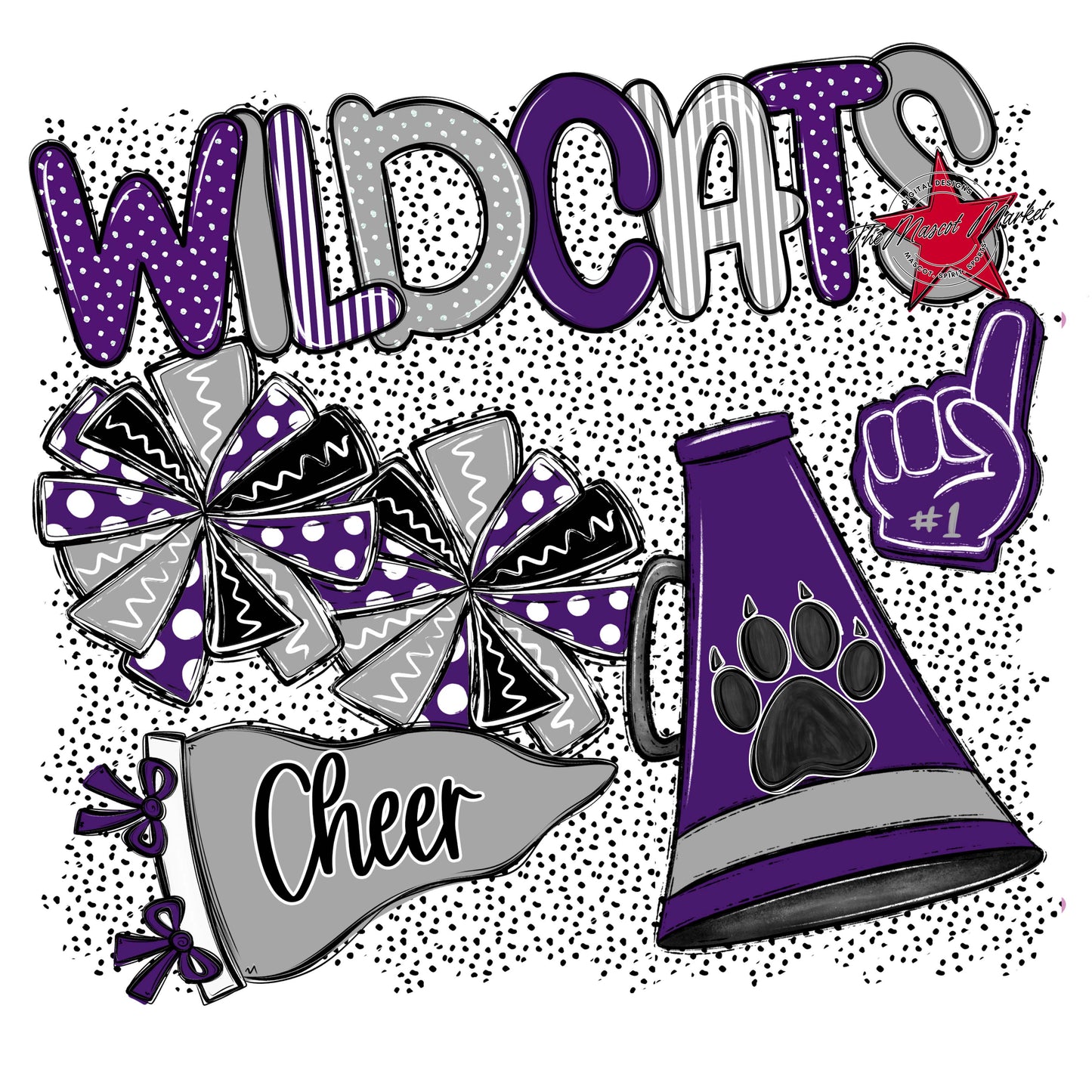 Wildcats Cheer Spirit-Purple & Grey