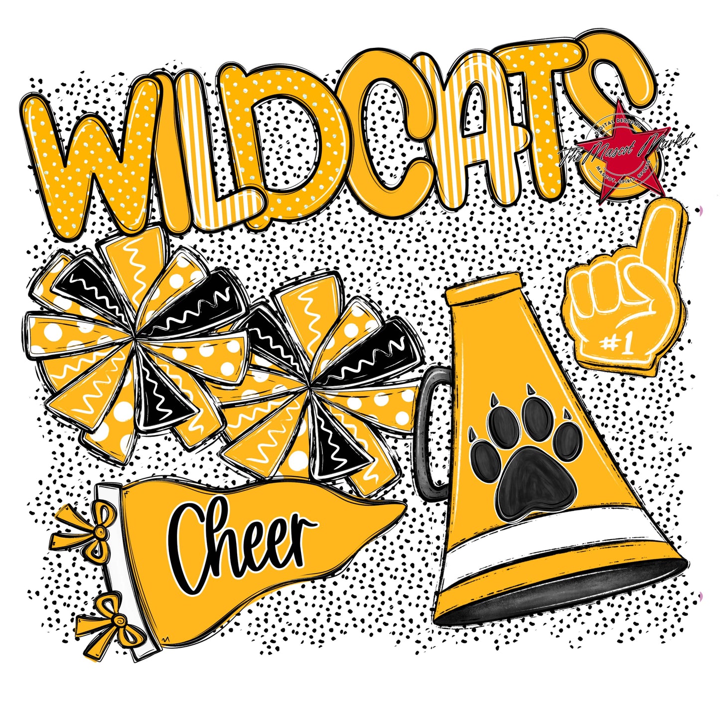 Wildcats Cheer Spirit-Yellow