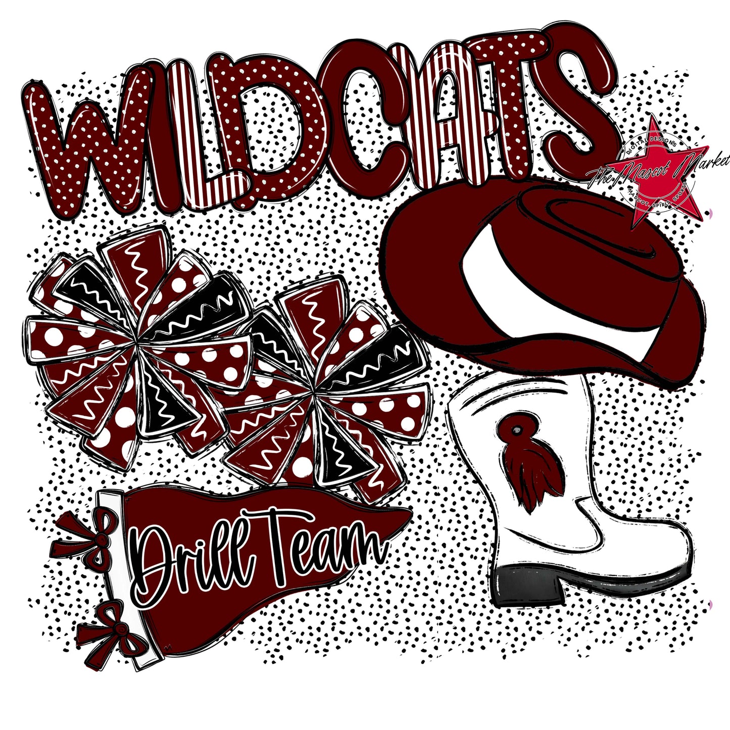 Wildcats Drillteam Spirit-Maroon