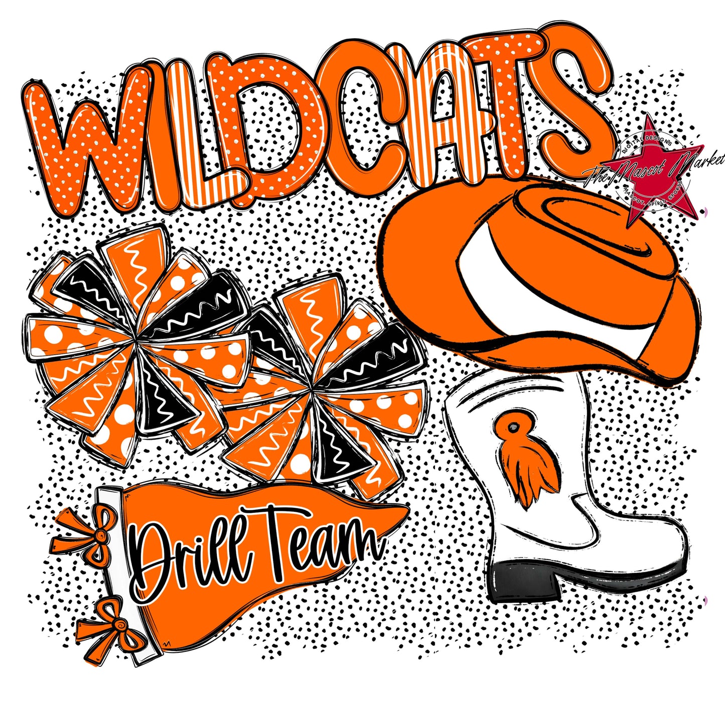 Wildcats Drillteam Spirit-Orange