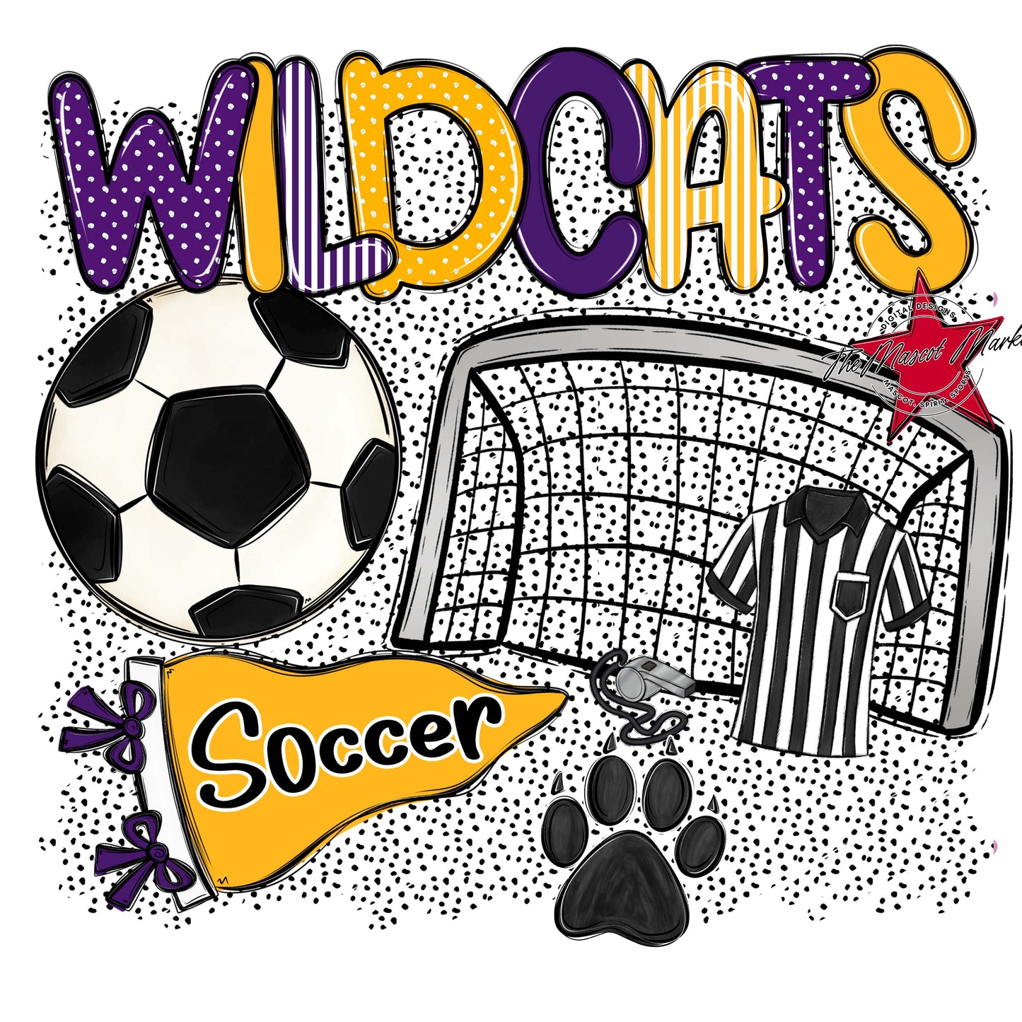Wildcats Soccer Spirit-Purple & Yellow