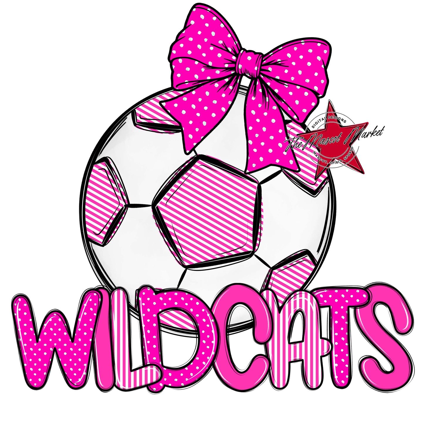 Wildcats Soccer Spirit Design-Pink