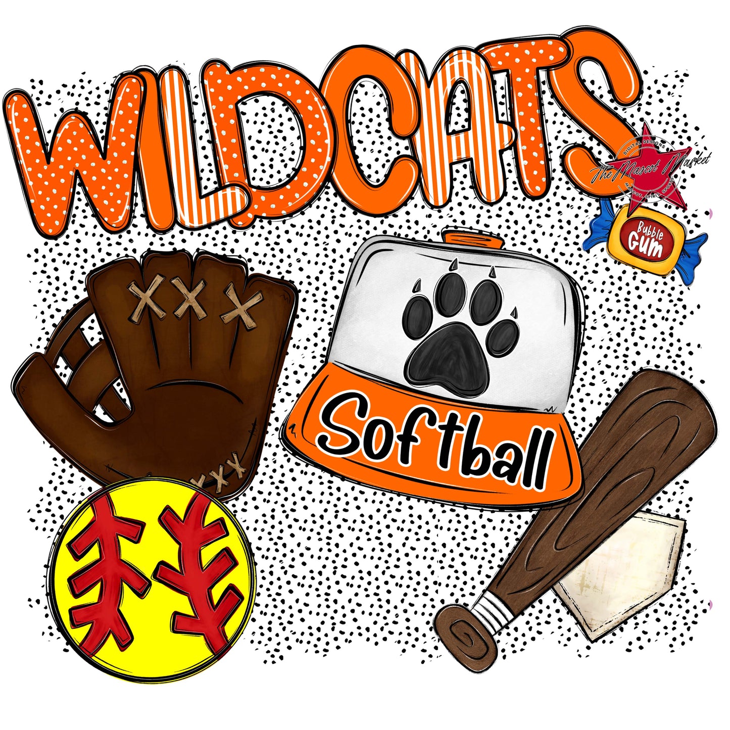 Wildcats Softball Spirit-Orange