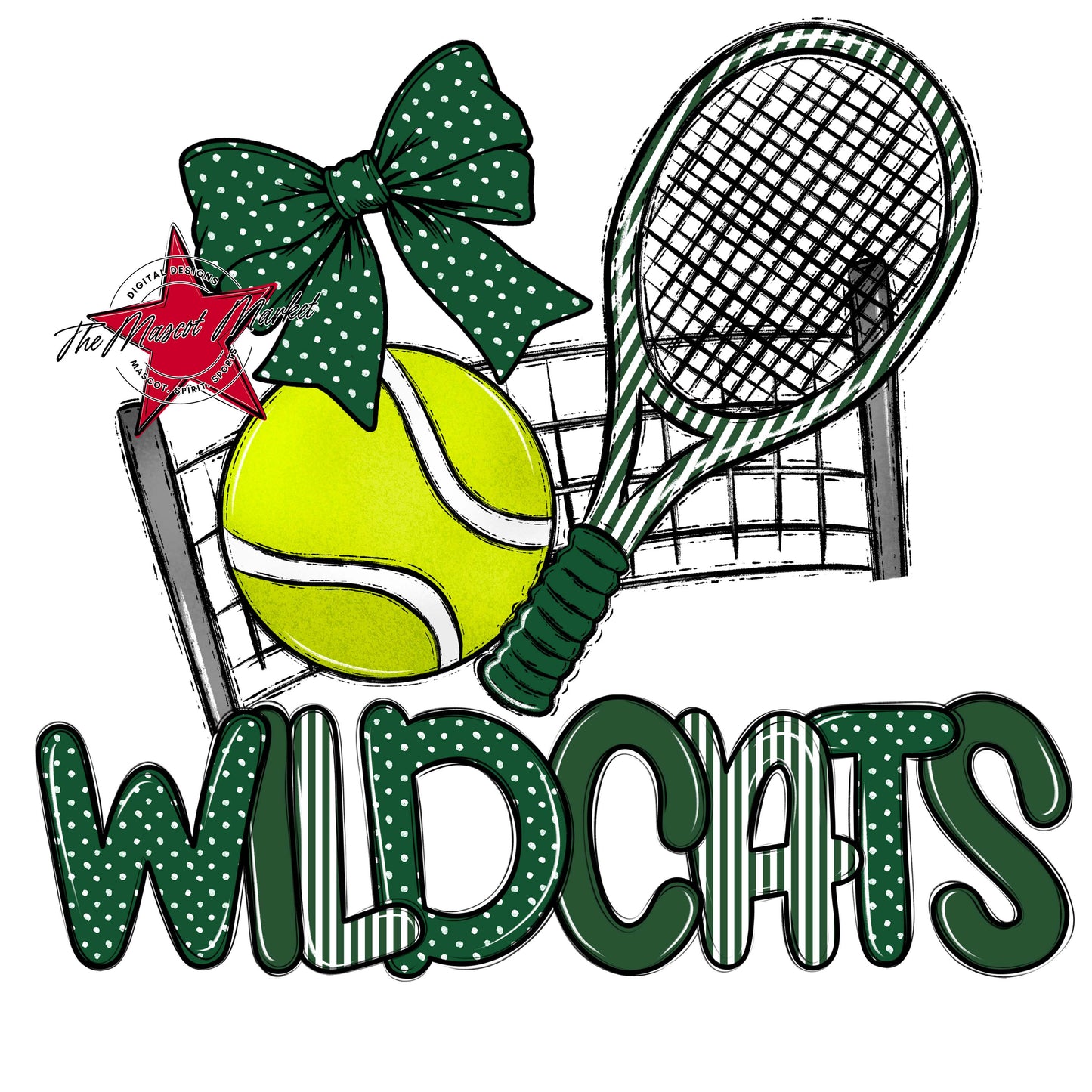 Wildcats Tennis Spirit Design-Green