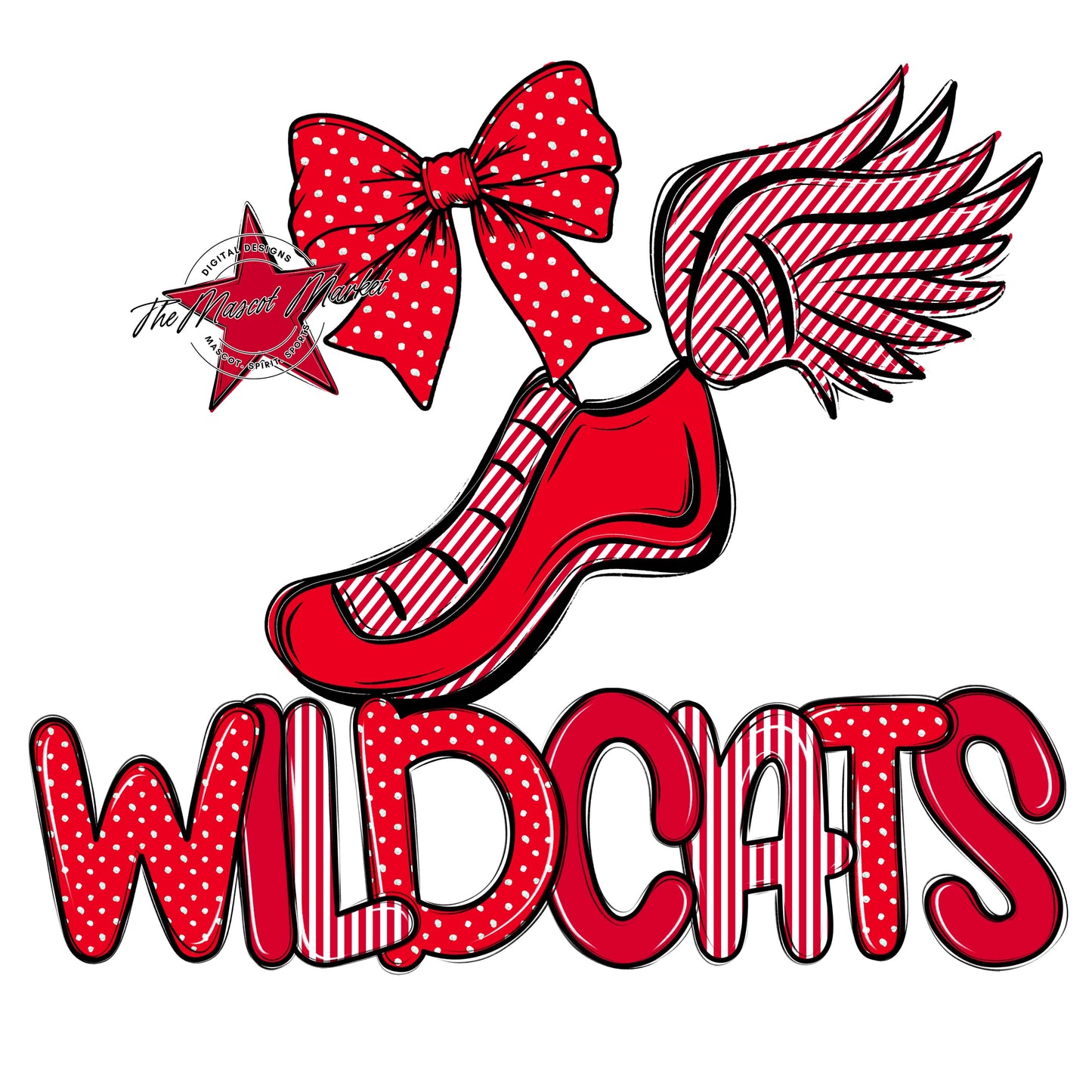 Wildcats Track Spirit Design-Red