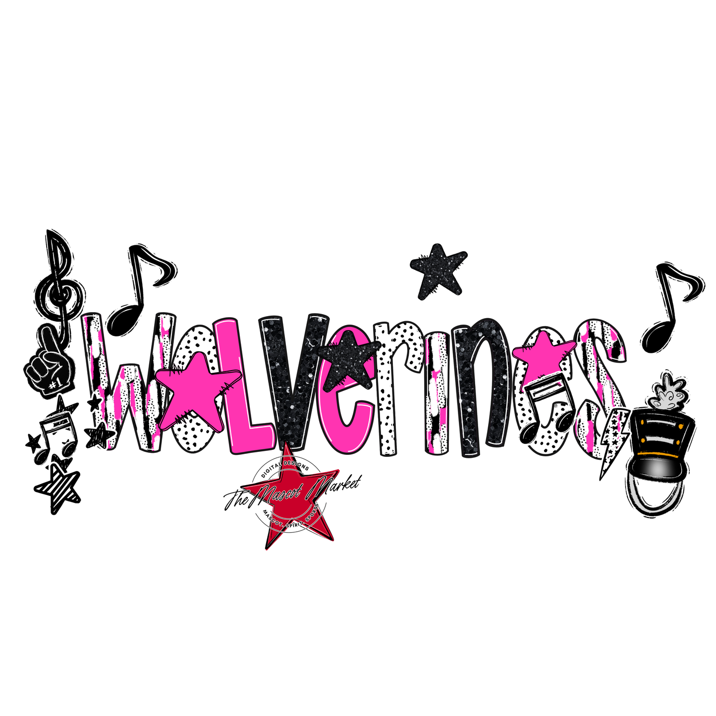 Wolverines Band Scrape-Pink