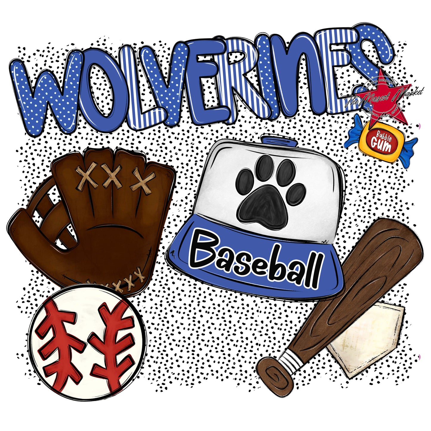 Wolverines Baseball Spirit-Off Blue