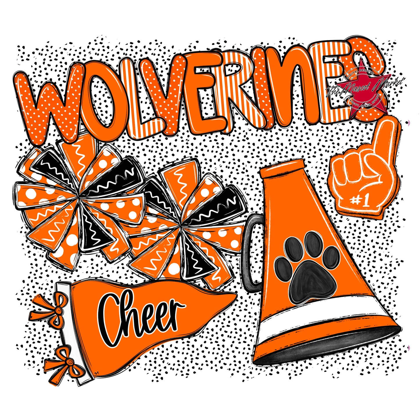Wolverines Cheer Spirit-Orange