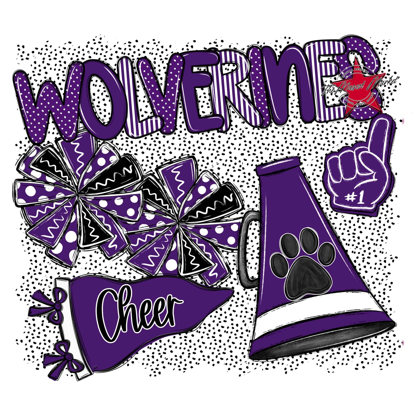 Wolverines Cheer Spirit-Purple