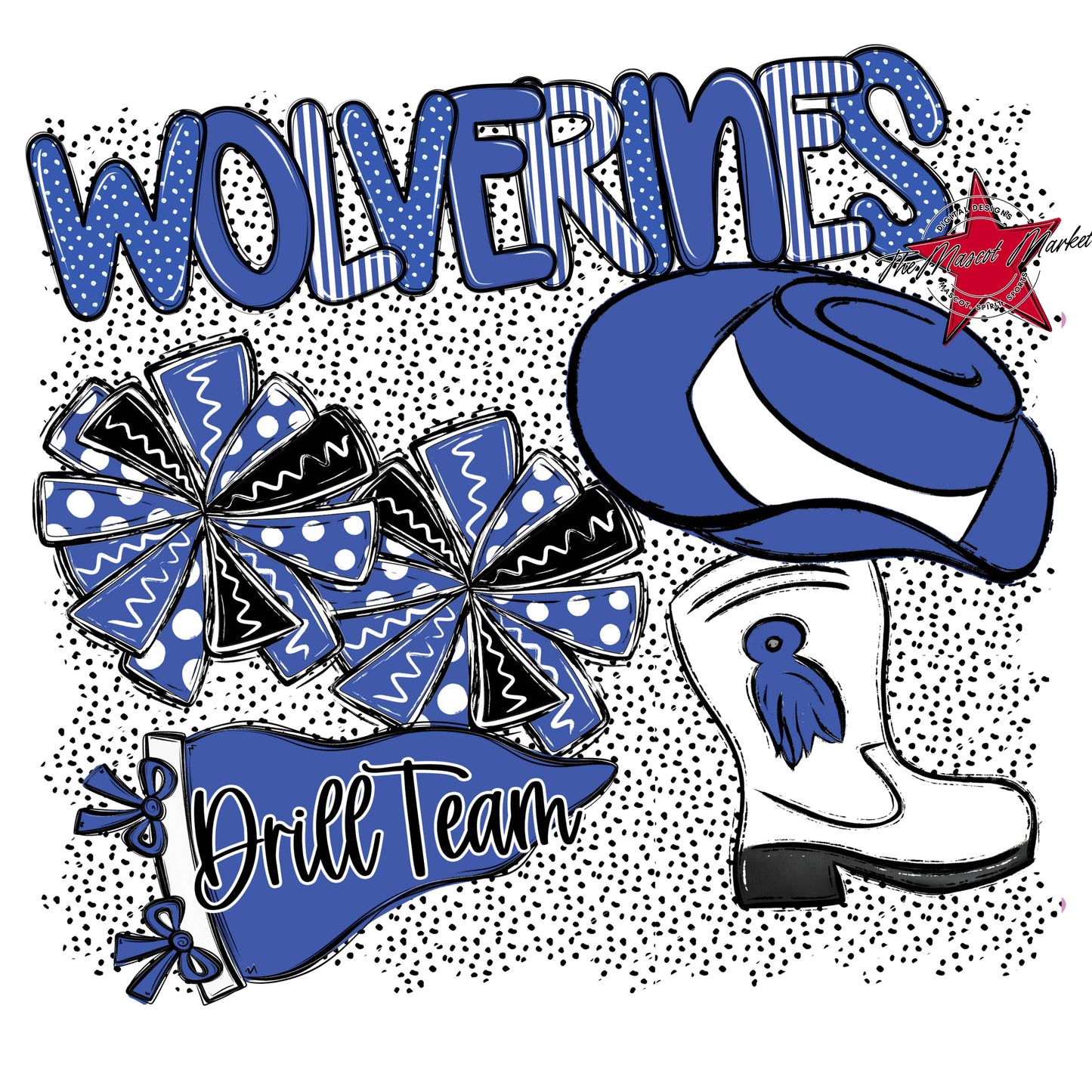 Wolverines Drillteam Spirit-Off Blue
