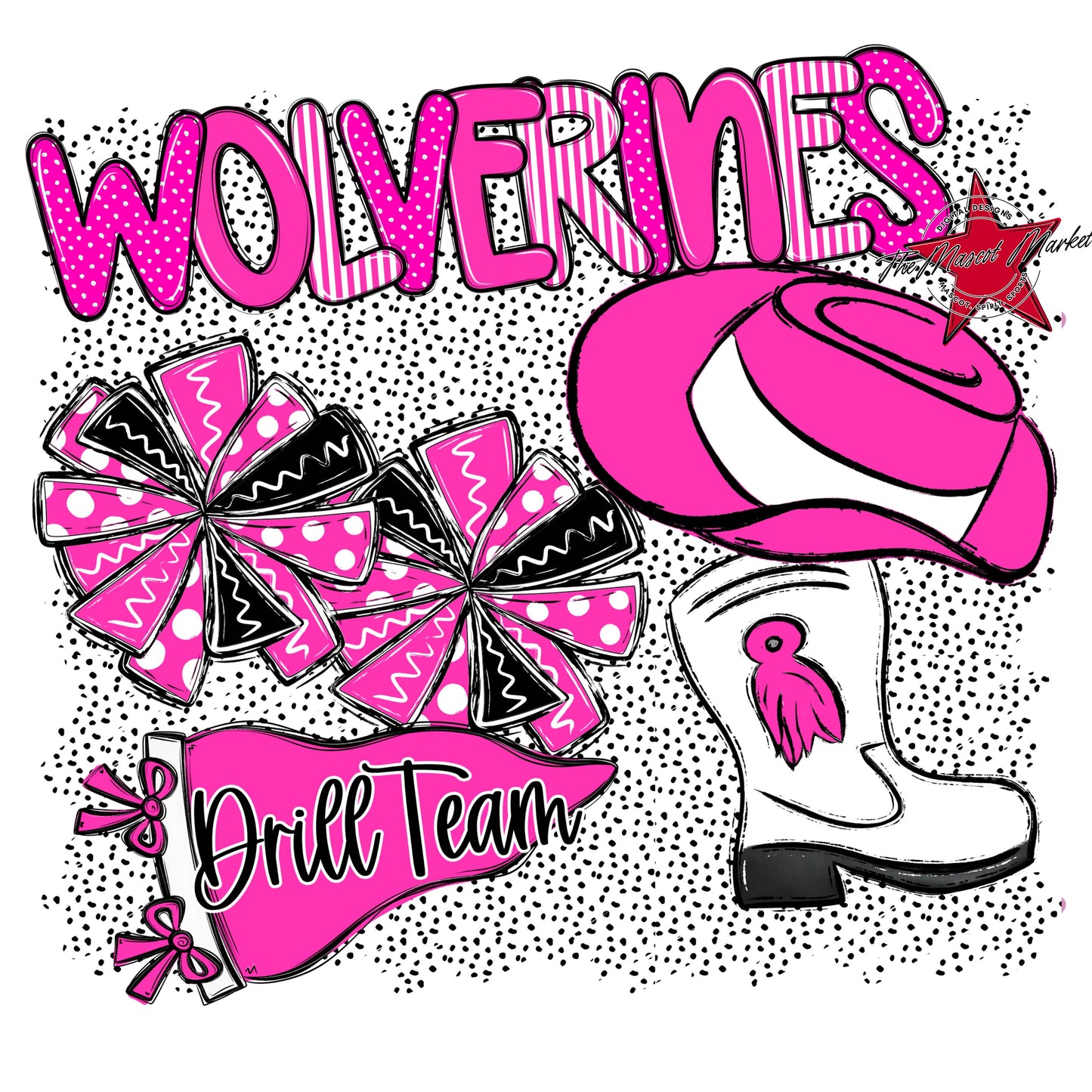 Wolverines Drillteam Spirit-Pink