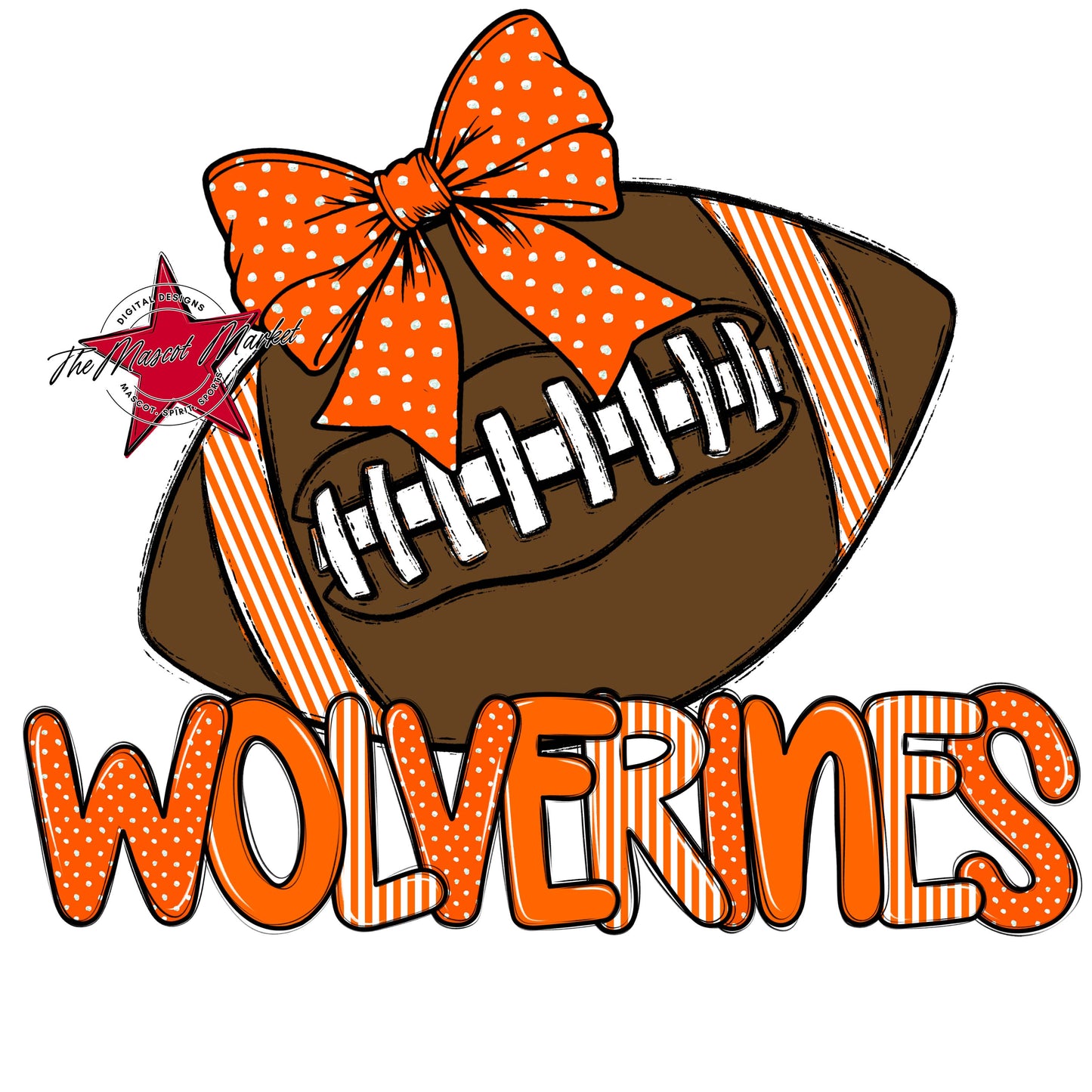 Wolverines Football Spirit Design-Orange