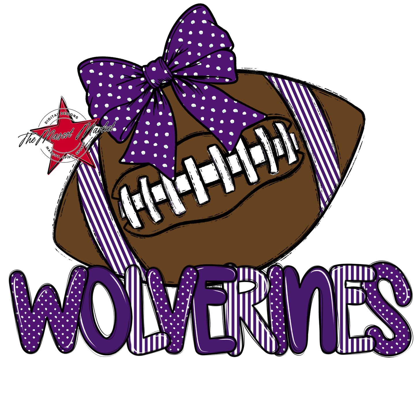 Wolverines Football Spirit Design-Purple