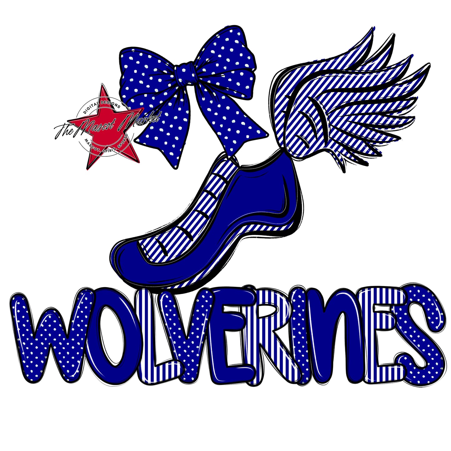 Wolverines Track Spirit Design-Blue