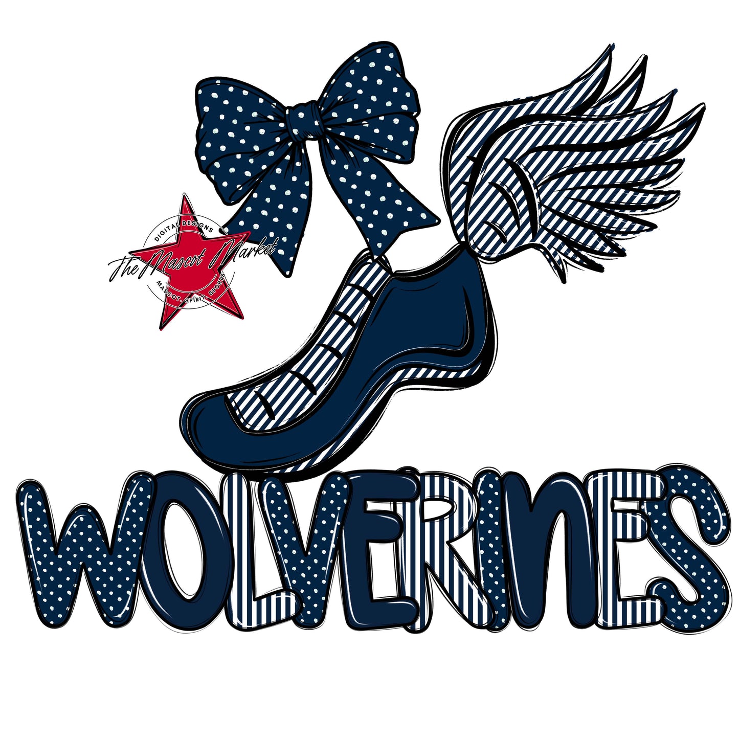Wolverines Track Spirit Design-Navy