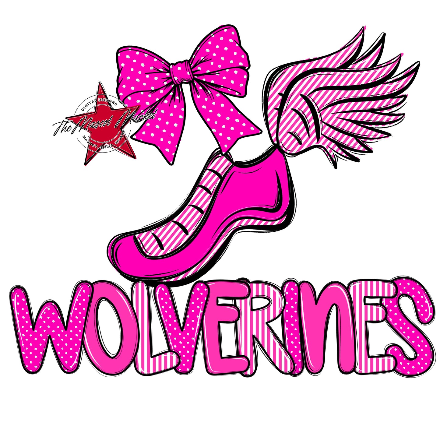 Wolverines Track Spirit Design-Pink