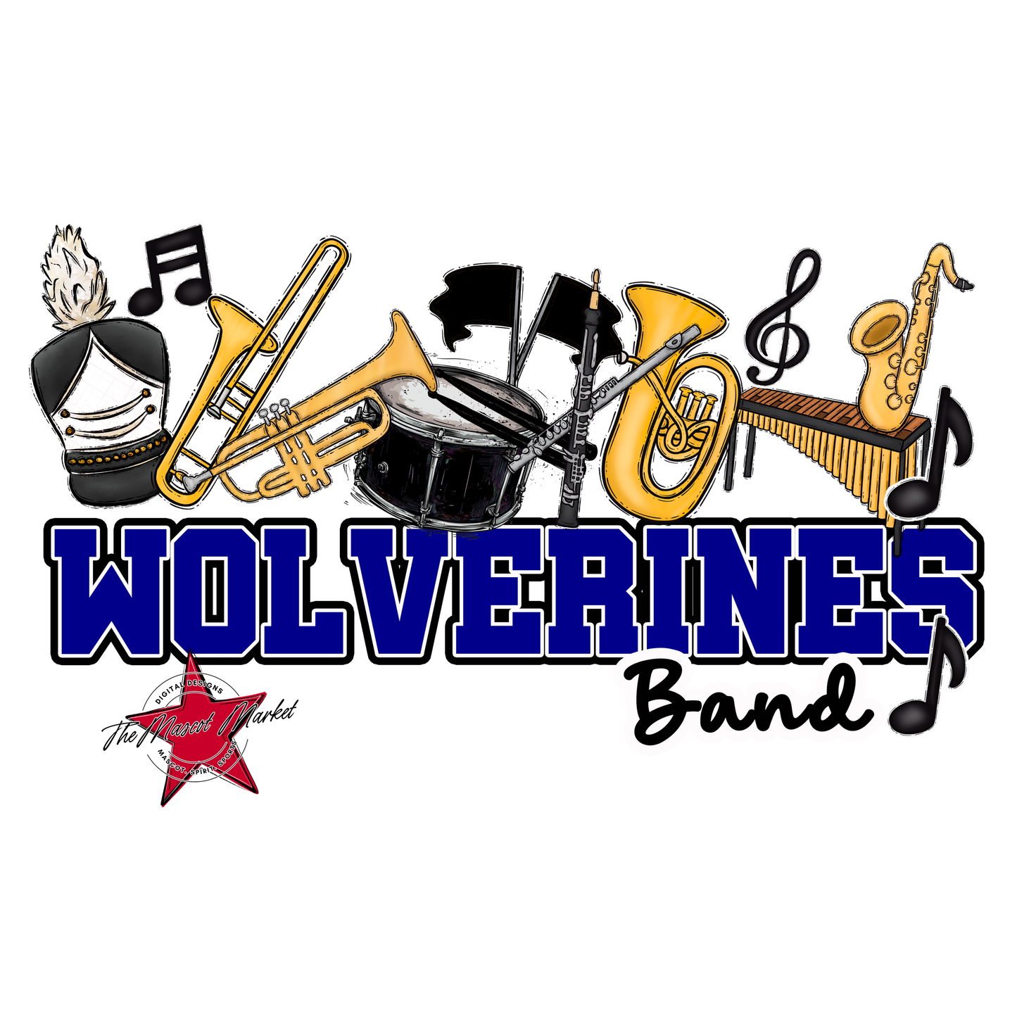 Wolverines Varsity Band-Blue