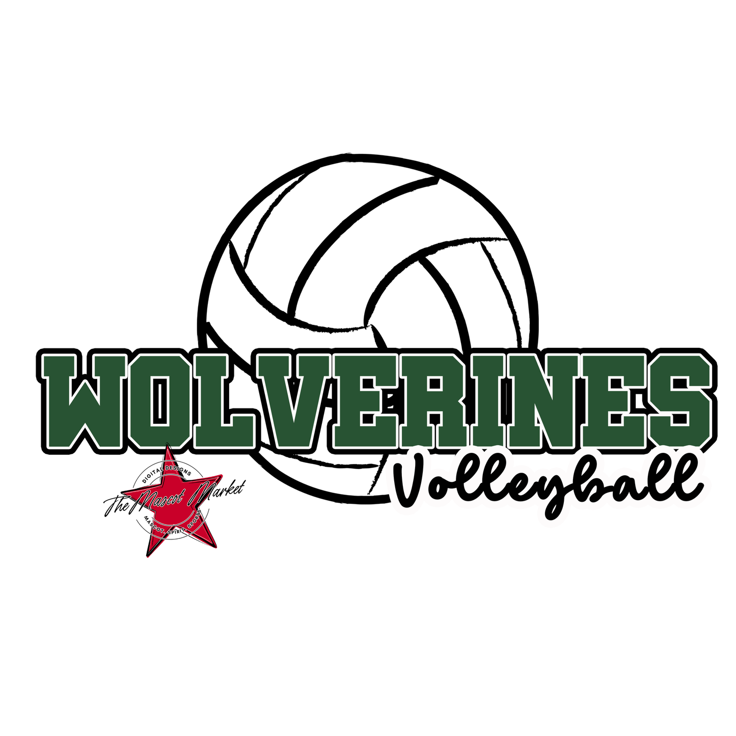 Wolverines Varsity Volleyball-Green