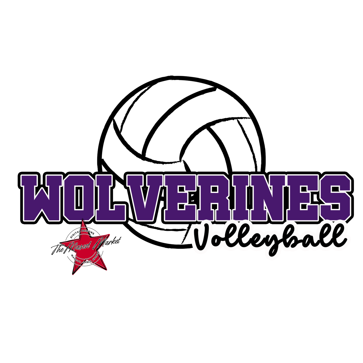 Wolverines Varsity Volleyball-Purple