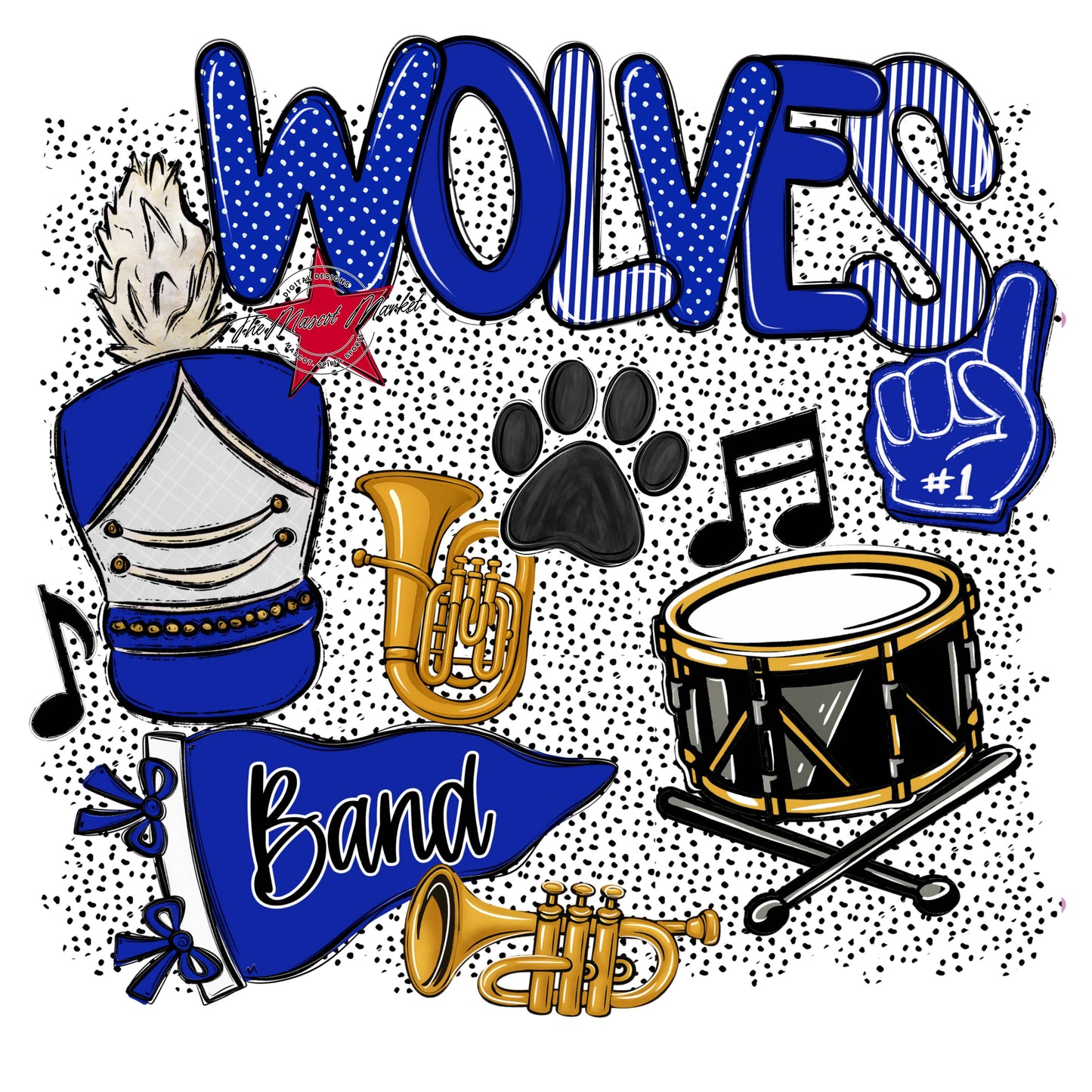 Wolves Band Spirit-Royal Blue