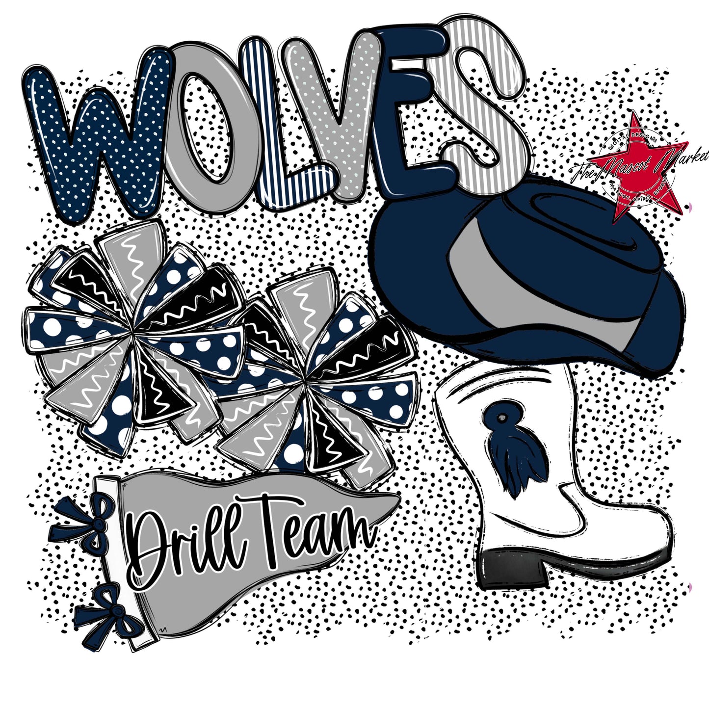 Wolves Drillteam Spirit-Navy & Grey