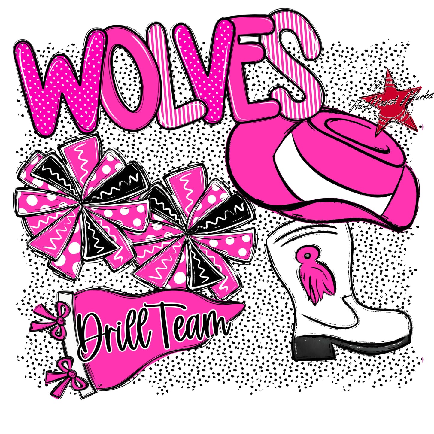 Wolves Drillteam Spirit-Pink