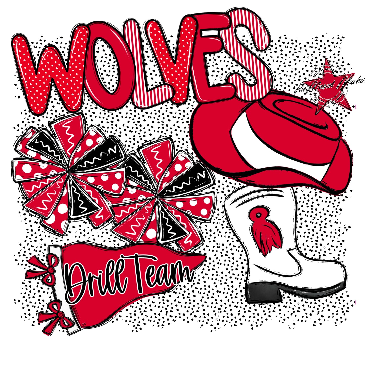 Wolves Drillteam Spirit-Red