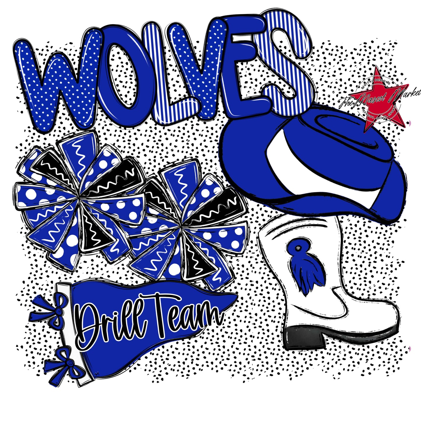 Wolves Drillteam Spirit-Royal Blue