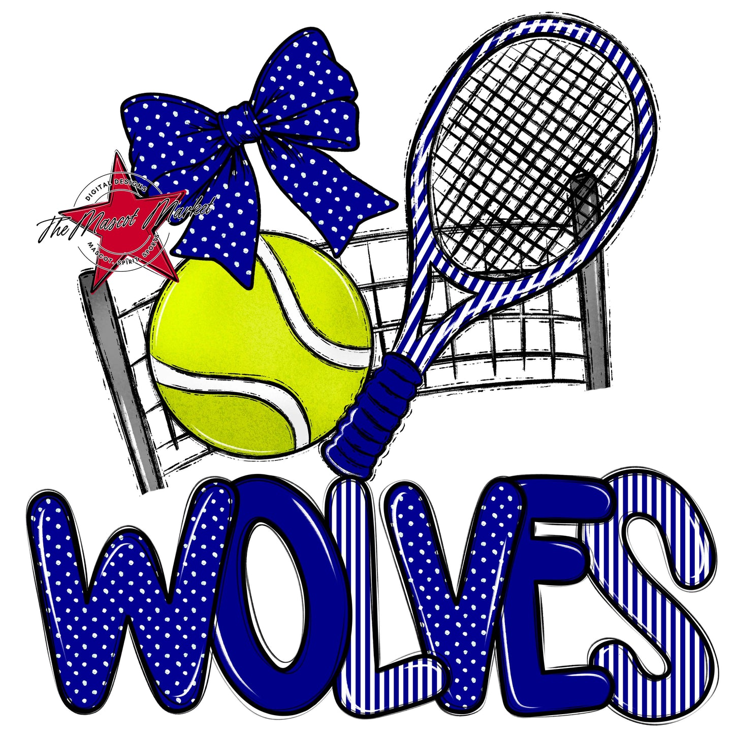 Wolves Tennis Spirit Design-Blue