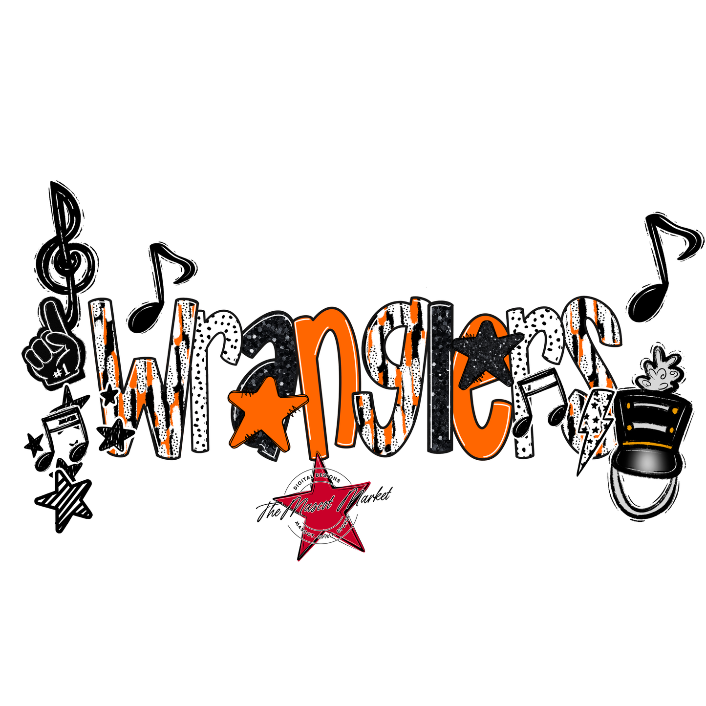 Wranglers Band Scrape-Orange