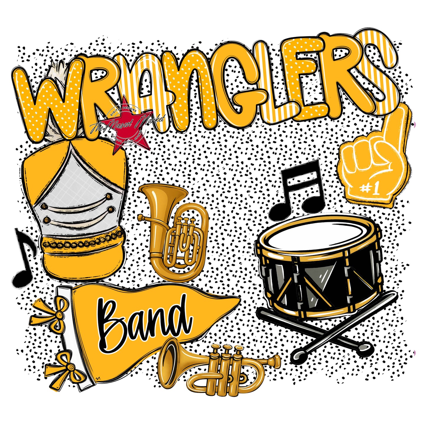 Wranglers Band Spirit-Yellow
