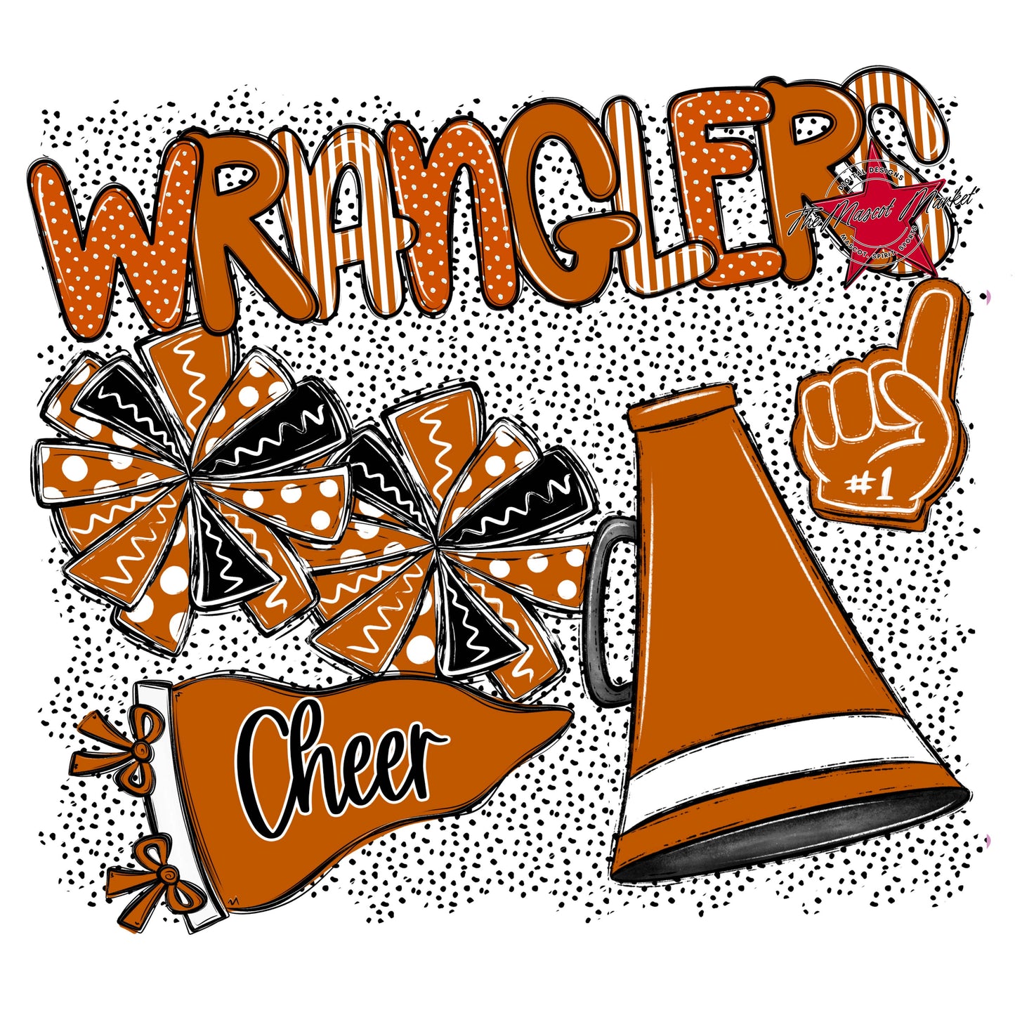 Wranglers Cheer Spirit-Burnt Orange