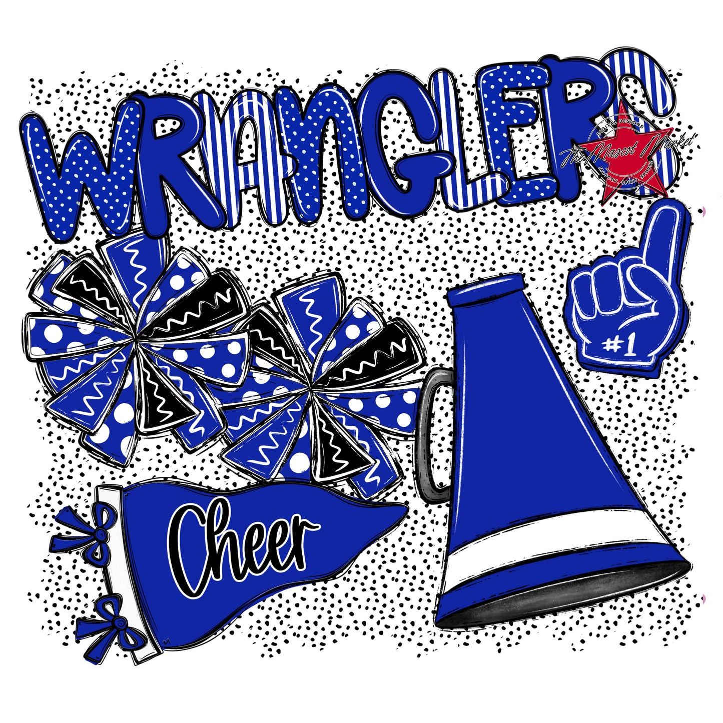 Wranglers Cheer Spirit-Royal Blue